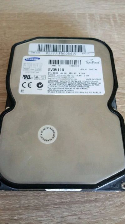 Лот: 13898855. Фото: 1. Жёсткий диск Samsung SV0511D. Жёсткие диски (HDD)