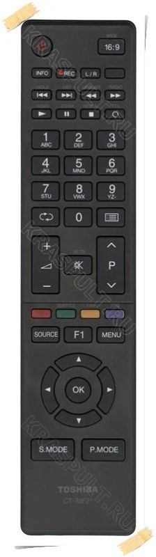 Лот: 15907219. Фото: 1. Пульт TOSHIBA CT-32F2, CT-32F2... Пульты ДУ