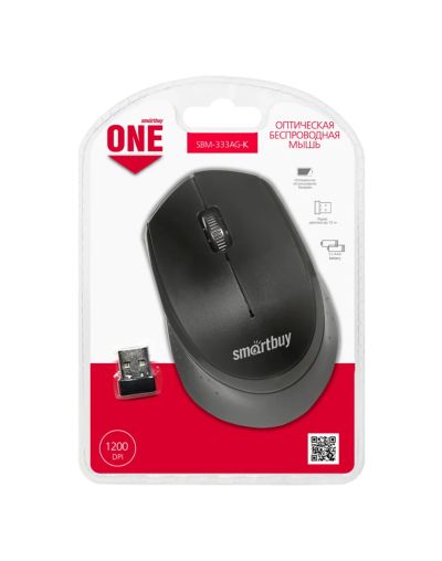 Лот: 10571933. Фото: 1. Мышь беспроводная Smartbuy SBM-333AG-K... Клавиатуры и мыши
