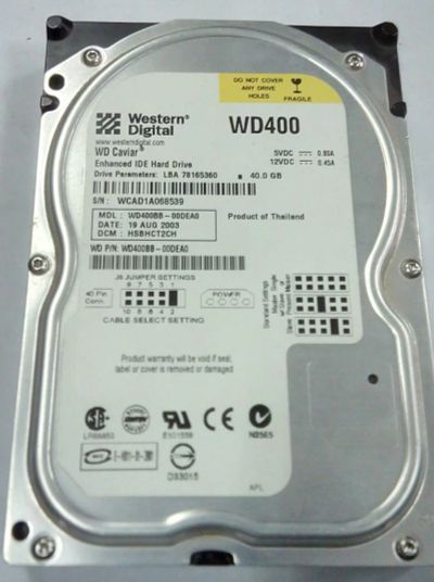 Лот: 8048182. Фото: 1. Жесткий диск WD400BB 40 Гб / 2МБ... Жёсткие диски (HDD)