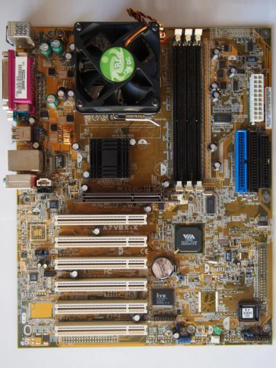 Лот: 9667381. Фото: 1. ASUS A7VBX-X + AMD Athlon XP 2500... Материнские платы
