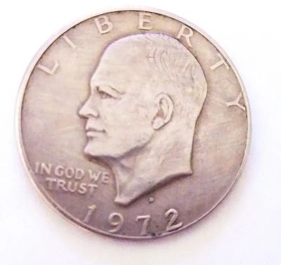 Лот: 25348694. Фото: 1. США 1 доллар "лунный" 1972 двор... Америка