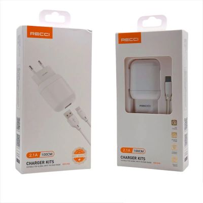 Лот: 22146321. Фото: 1. СЗУ RECCI FAST CHARGER TYPE-C... Зарядные устройства, блоки питания, адаптеры сетевые для смартфонов