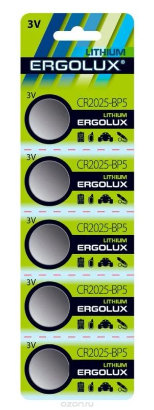 Лот: 11598671. Фото: 1. Батарейка CR 2025 Ergolux + доставка. Батарейки, аккумуляторы, элементы питания