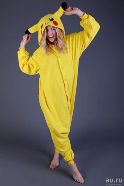 Лот: 8539224. Фото: 1. Кигуруми Пикачу, пижама, kigurumi... Взрослые карнавальные костюмы