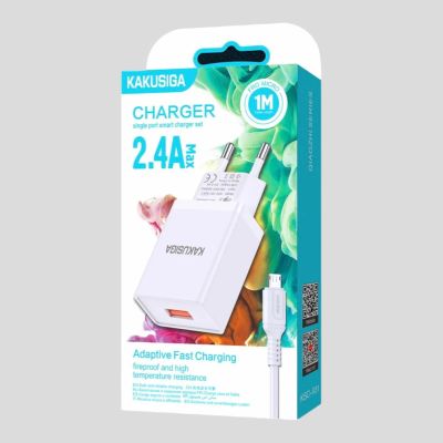 Лот: 22143364. Фото: 1. СЗУ KAKUSIGA KSC-931 USB-A micro... Зарядные устройства, блоки питания, адаптеры сетевые для смартфонов