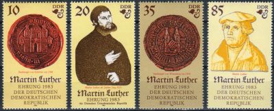 Лот: 25122652. Фото: 1. 1982. ГДР. 500-летие со дня рождения... Марки