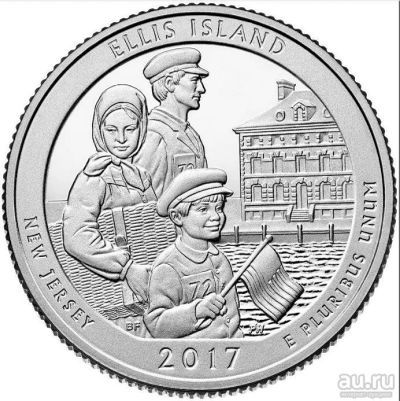 Лот: 10238813. Фото: 1. США 25 центов 2017 года. 39 монета... Америка