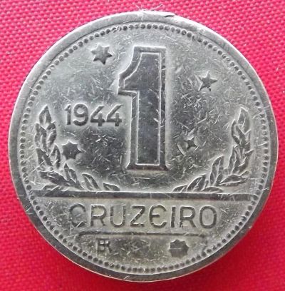 Лот: 4714824. Фото: 1. (№3590-2/LF) 1 крузейро 1944... Америка