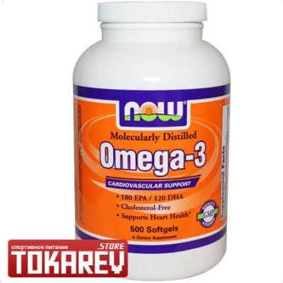 Лот: 7942544. Фото: 1. Омега 3 рыбий жир NOW Omega 3... Спортивное питание, витамины