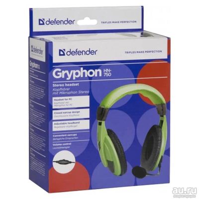 Лот: 9169359. Фото: 1. Гарнитура Defender HN-750 Gryphon... Наушники, гарнитуры