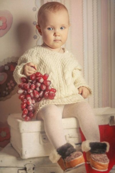 Лот: 4360133. Фото: 1. Шерстяное вязаное платье-свитер... Свитера, худи, толстовки