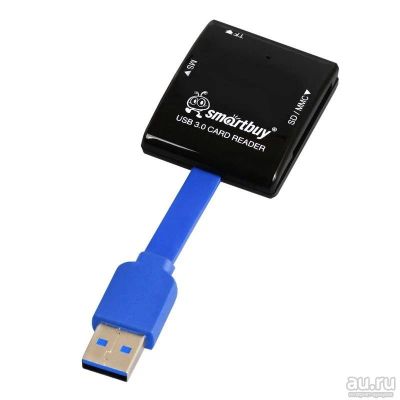 Лот: 13387647. Фото: 1. Картридер Smartbuy USB 3.0 черный... Картридеры