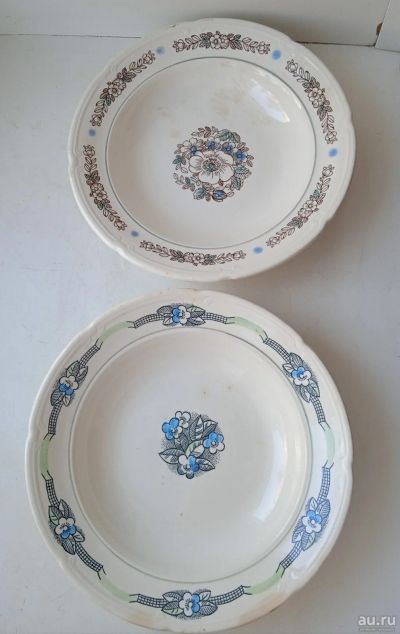 Лот: 17163994. Фото: 1. две тарелки СССР, Зик d 32,5 см. Тарелки, блюда, салатники