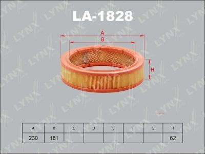 Лот: 13357124. Фото: 1. Lynx LA-1828 Воздушный фильтр. Расходные материалы