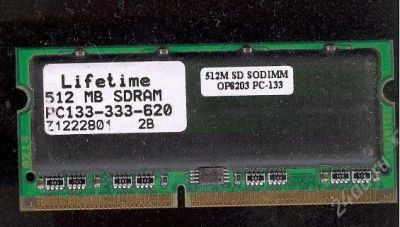 Лот: 1485449. Фото: 1. 512Mb pc133 SO-DIMM SDRAM. Оперативная память