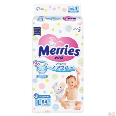 Лот: 14422414. Фото: 1. Подгузники Merries L (9-14 кг... Детская гигиена