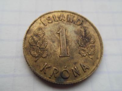Лот: 8792022. Фото: 1. Исландия 1 крона 1969. Европа