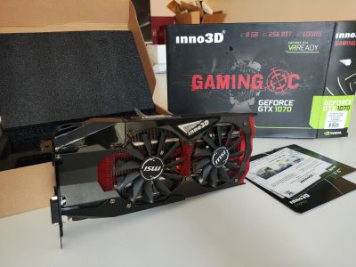 Лот: 19638156. Фото: 1. GeForce GTX 1070 8Gb Inno3D. Видеокарты