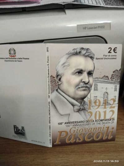 Лот: 19615432. Фото: 1. Италия 2 евро 2012 100 лет смерти... Европа
