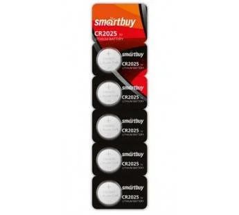 Лот: 16347150. Фото: 1. Батарейка CR2025 BL5 3V "Smartbuy... Батарейки, аккумуляторы, элементы питания