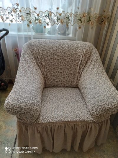 Лот: 17499372. Фото: 1. Унивсальный чехол на кресло. Жаккард... Другое (домашний текстиль)