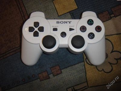 Лот: 1249486. Фото: 1. Белый джойстик для ps3 (PlayStation3... Запчасти для игровых приставок, консолей