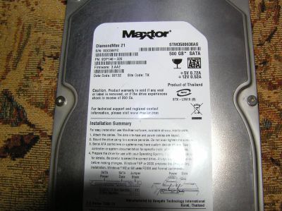 Лот: 3580438. Фото: 1. Винчестер Maxtor 500 Gb SATA. Жёсткие диски (HDD)
