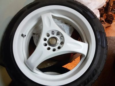 Лот: 10635568. Фото: 1. Rays Volk Racing r17 + Triangle... Шины на дисках