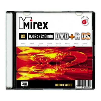 Лот: 8238337. Фото: 1. Диск DVD+R MIREX 9,4 Gb 8x двухсторонний... CD, DVD, BluRay