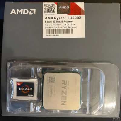 Лот: 15317204. Фото: 1. Процессор Ryzen 5 2600x BOX 6... Процессоры