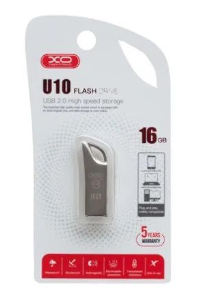 Лот: 24997234. Фото: 1. Флешка USB 2.0 16Gb XO U10 silver... USB-флеш карты