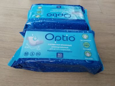 Лот: 19345803. Фото: 1. салфетки влажные Optio упаковка... Средства личной гигиены 