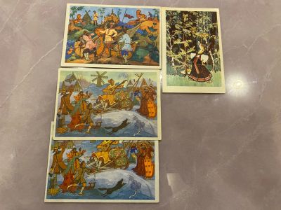Лот: 23336403. Фото: 1. Открытки Куркин ( Палех)1970. Открытки, конверты