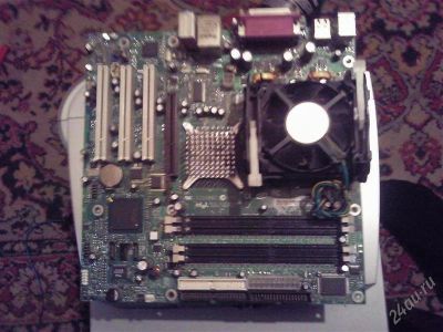 Лот: 1124906. Фото: 1. материнка intel E210882 + процессор... Материнские платы