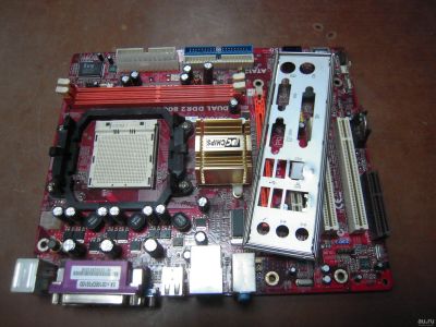 Лот: 13824606. Фото: 1. Материнская плата AM2 mATX (Sata... Материнские платы