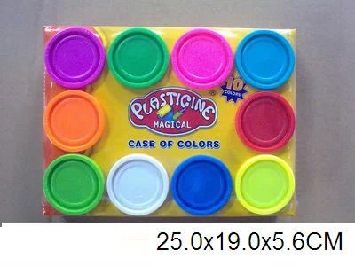 Лот: 6636114. Фото: 1. Пластилин 10 цветов (аналог Play-Doh... Для лепки