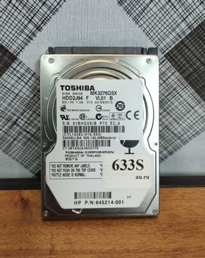 Лот: 19377298. Фото: 1. Жесткий диск SATA-II 2,5 Toshiba... Жёсткие диски (HDD)