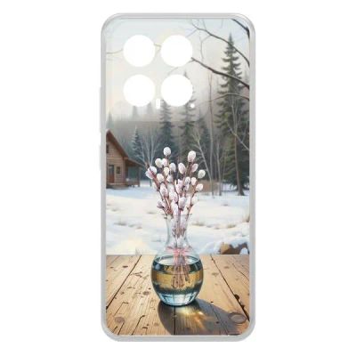 Лот: 25134773. Фото: 1. Чехол Krutoff Clear Case "Верба... Чехлы, бамперы