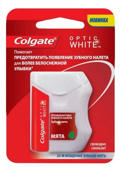 Лот: 11876629. Фото: 1. Colgate Зубная Нить 25М OPTIC... Уход за полостью рта