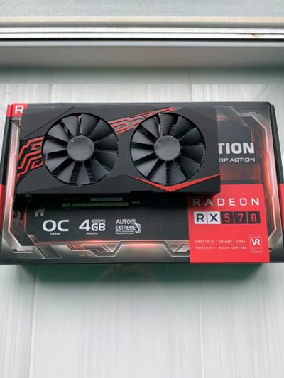 Лот: 17641048. Фото: 1. Видеокарта asus rx570 4gb. Видеокарты