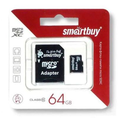 Лот: 2483893. Фото: 1. MicroSDXC/ SDXC 64 GB Карта памяти... Карты памяти
