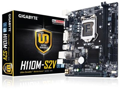 Лот: 12824691. Фото: 1. Материнская плата Gigabyte GA-H110M-S2V. Материнские платы