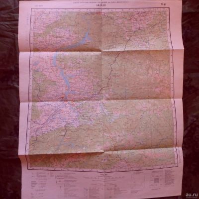 Лот: 17082768. Фото: 1. Топографическая карта Абакан N... Другое (литература, книги)