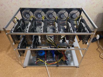 Лот: 19059414. Фото: 1. Новая майнинг ферма GeForce RTX... Майнинг фермы, товары для майнинга