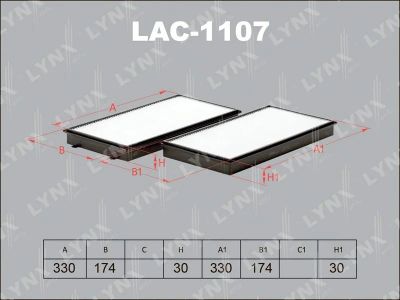 Лот: 13356917. Фото: 1. Lynx LAC-1107 Салонный фильтр. Расходные материалы