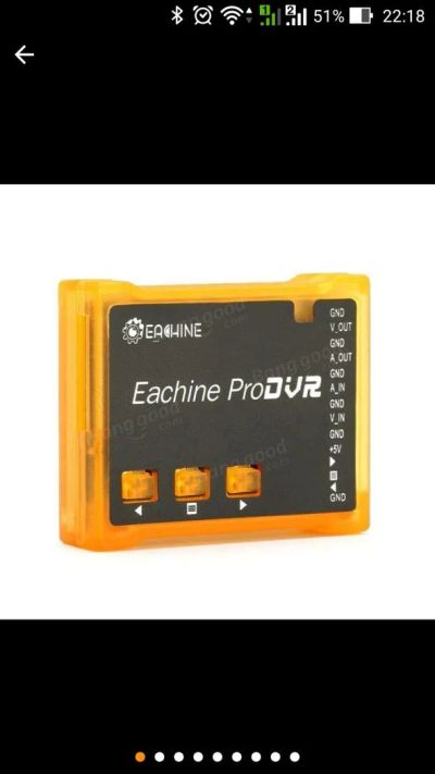 Лот: 11503202. Фото: 1. Eachine prodvr Pro Видеорегистратор... Квадрокоптеры