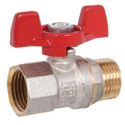 Лот: 24096563. Фото: 1. Кран для воды, 1/2", г-ш, ручка-бабочка... Запорная и предохранительная арматура
