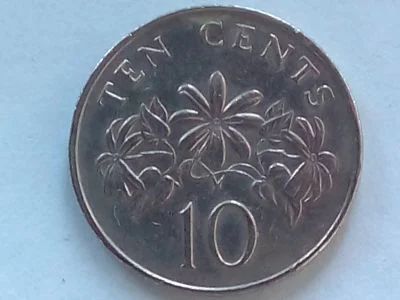 Лот: 18855557. Фото: 1. Монета Сингапура 10 центов, 2005. Азия