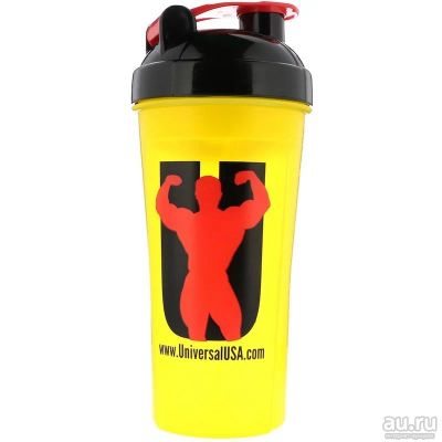 Лот: 12839825. Фото: 1. Шейкер Universal Nutrition желтый... Спортивная посуда
